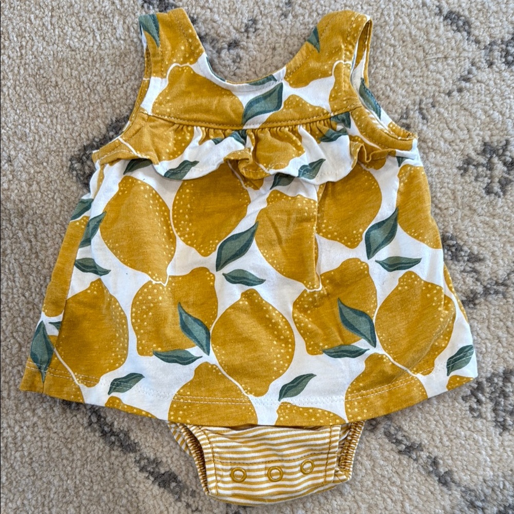 Carter's Casual Yellow and Green Citrus Dress